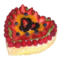 Send Online 2 Kg Heart Shape Fruit Cake in India