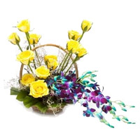 Orchids and roses Flower Delivery in India