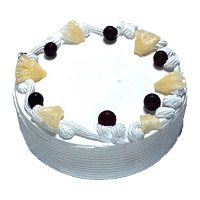 Cake Delivery to India to deliver 1 Kg Eggless Pineapple Cake