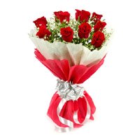 Valentines Day Flowers to Mhow